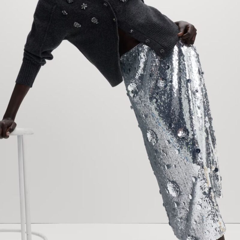 M&S - Sequin Midaxi A-Line Skirt - £55.00