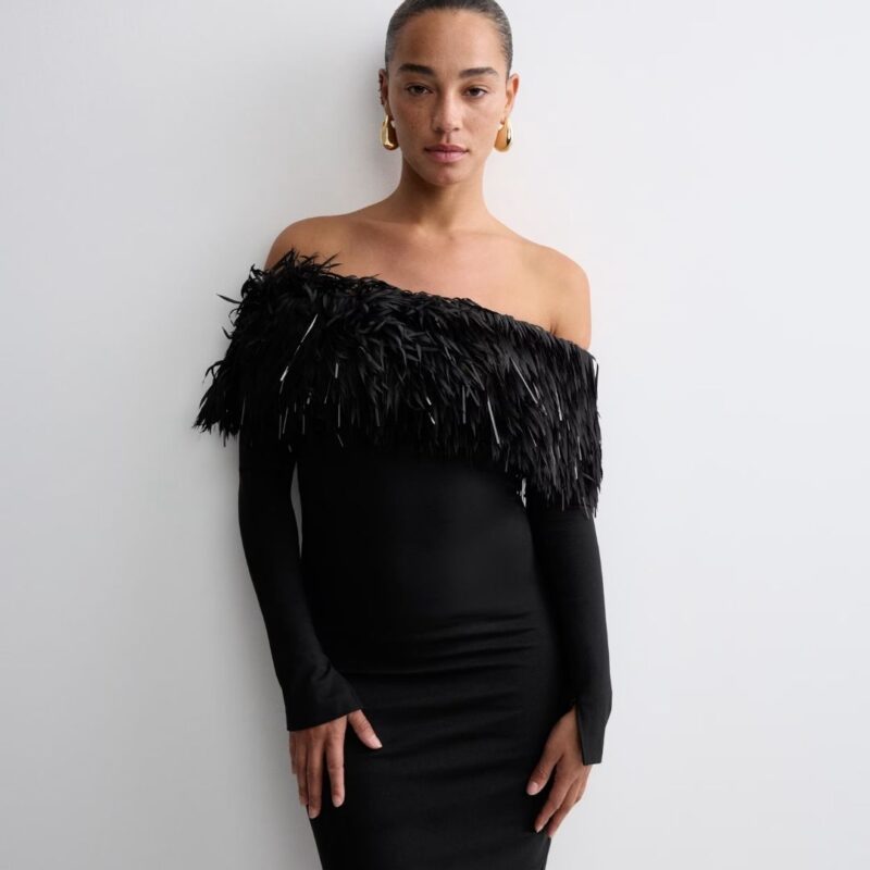 M&S x 16Arlington - Feather Bodycon Dress - £180.00