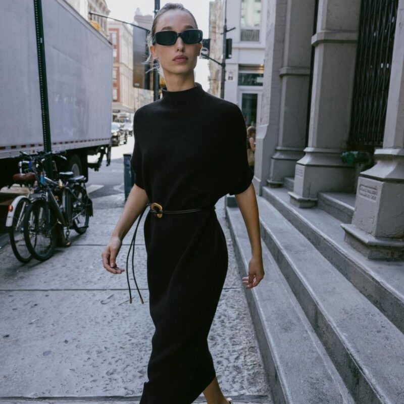 Zara - Knit Dress with Belt - £35.99