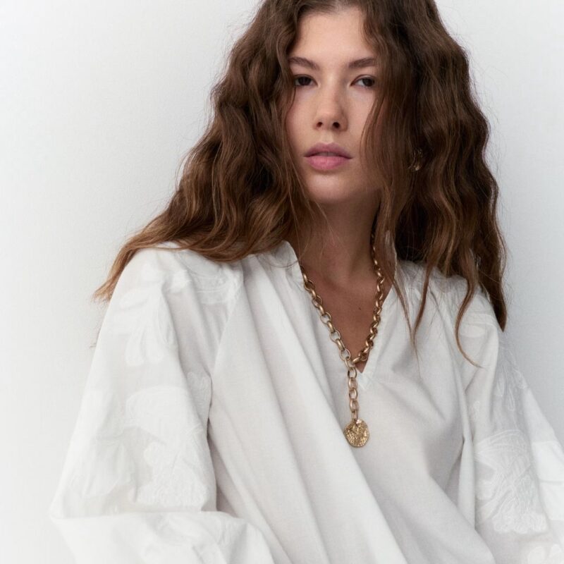M&S - Cornelli Sleeve Blouse - £48.00
