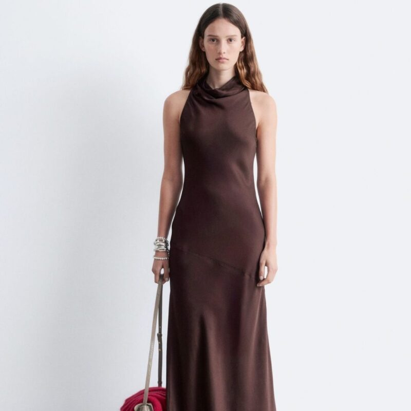 &Other Stories - Cowl Neck Satin Midi Dress - now £49.00