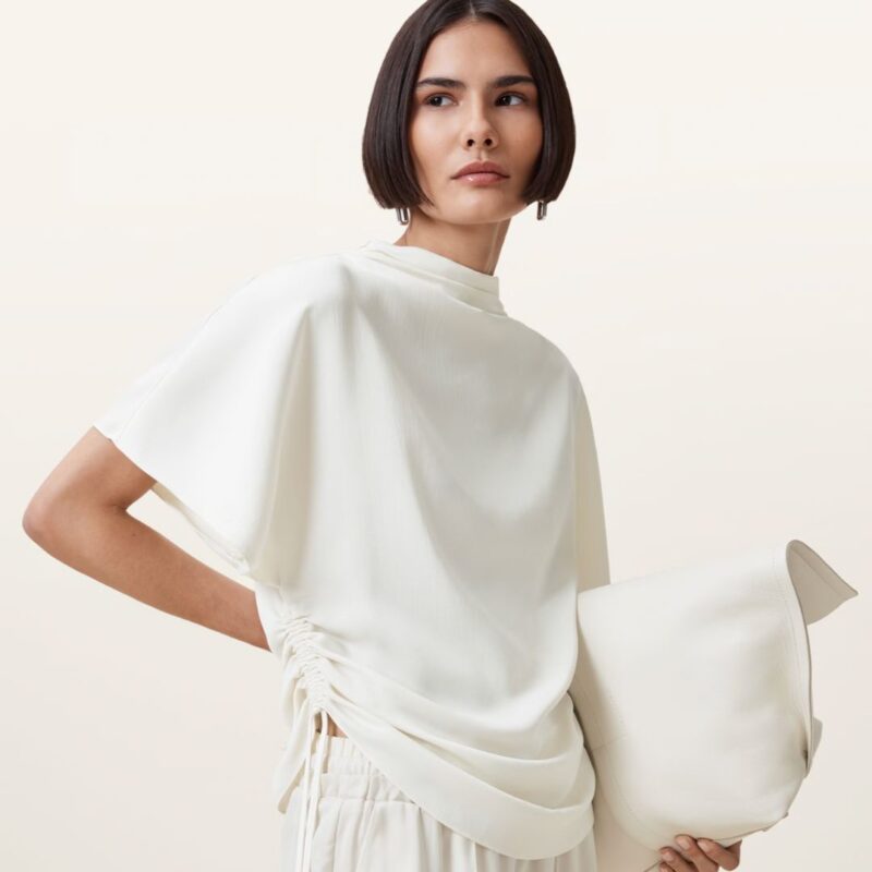 All Saints - Leslie Satin Short Sleeved Top - £99.00