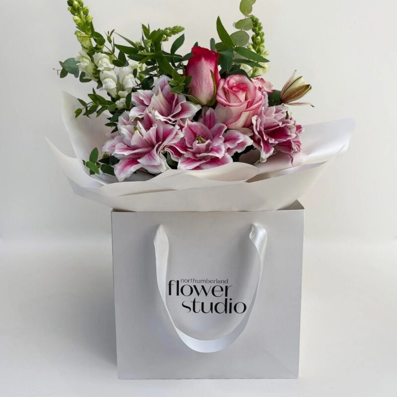 Northumberland Flower Studio, Luxury Rose & Lily Bouquet - £60.00