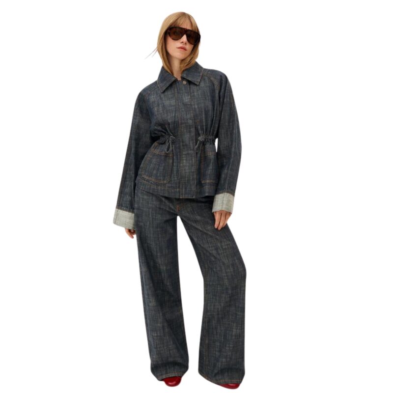 Berska - Textured Oversize Denim Jacket - £49.99