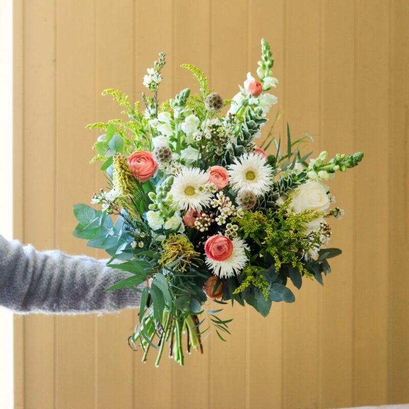 The Flower Folk, Peaches and Cream Bouquet - from £26.50