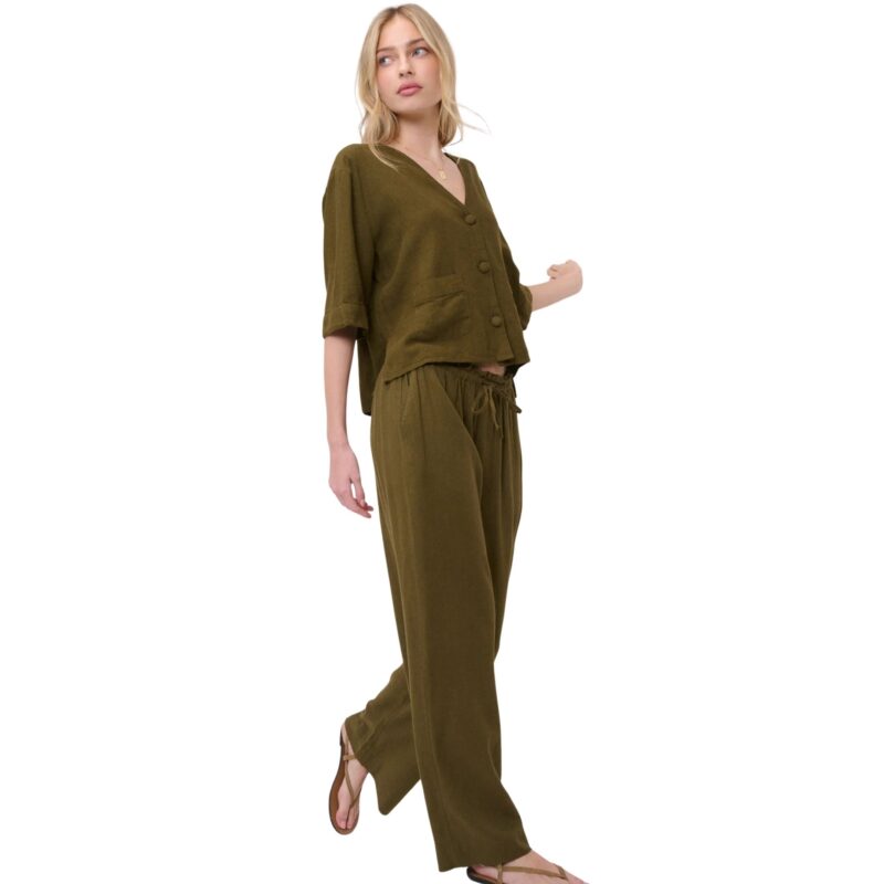 Nobody's Child - Linen-Blend Straight Leg Trousers - £225