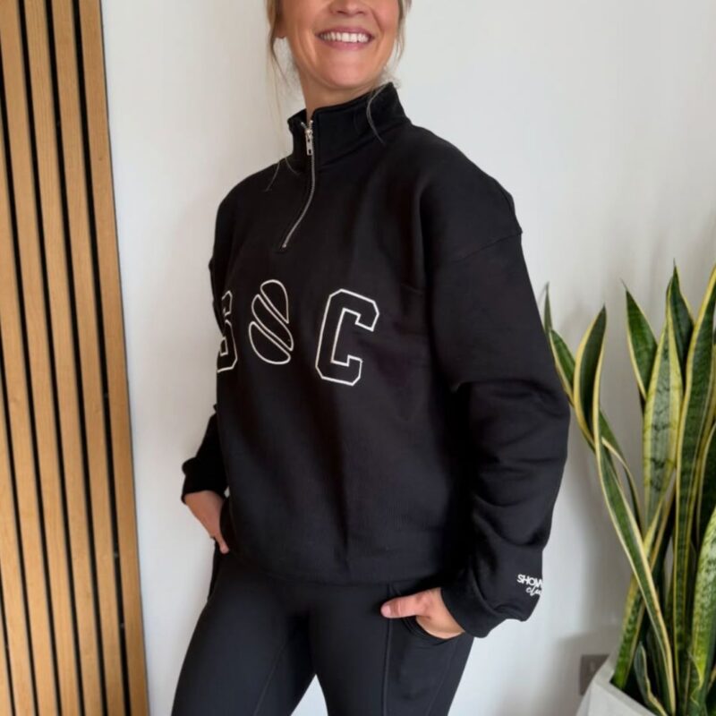Funnel Neck Relaxed Fit Half Zip - £55.00