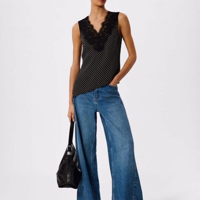 WHISTLES - Lace Trim Top - £99