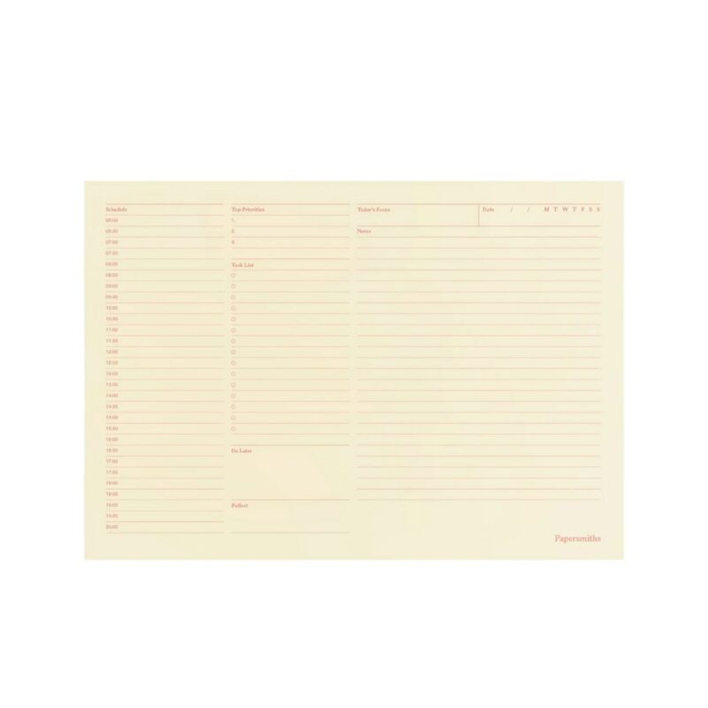 Papersmiths - Daily Desktop Planner Pad (Butter Yellow) - £20.00