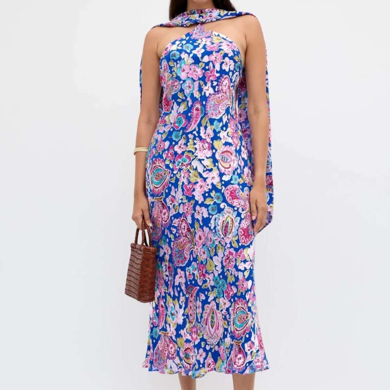 Rixo - Hayley Silk-Satin Devoré Midi Dress - £465.00