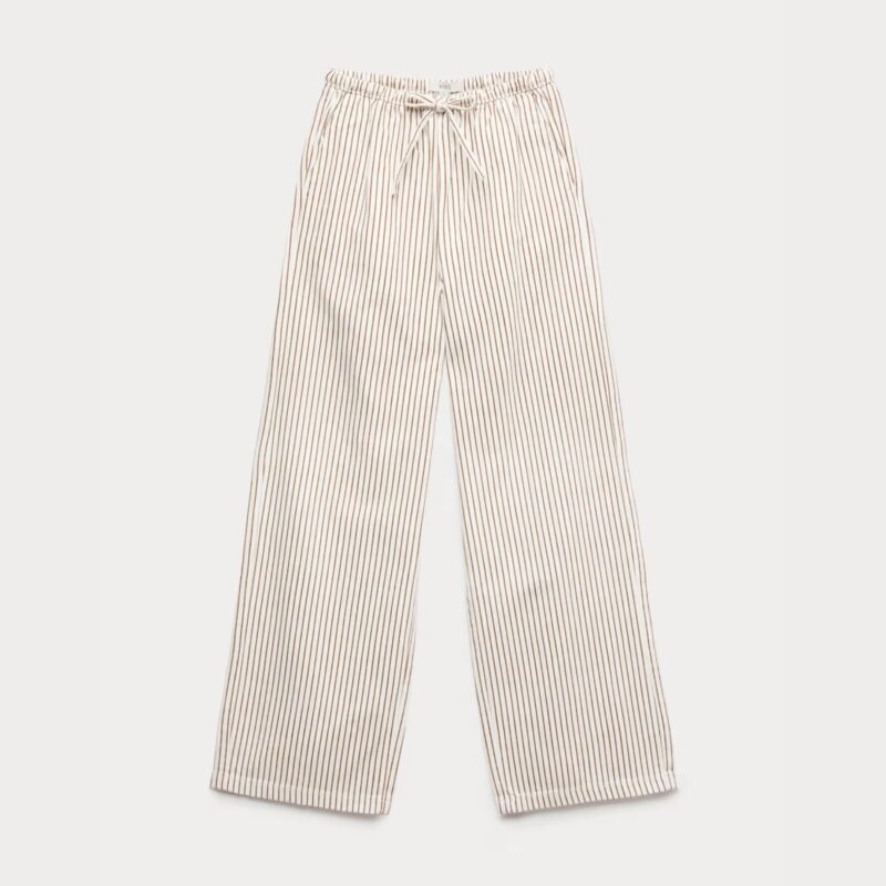 M&S - Denim Drawstring Wide Leg Trousers - £28.00