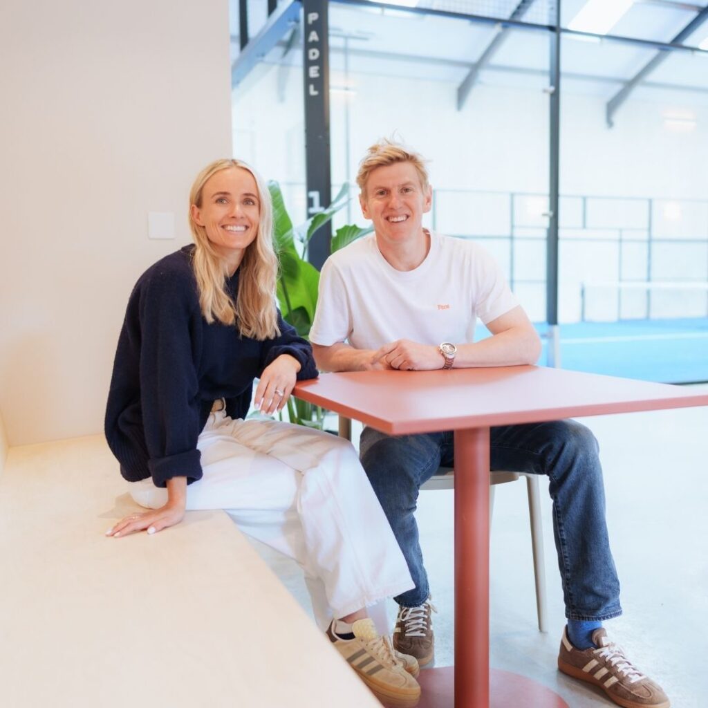 Vallum Padel founders Poppy and Chris