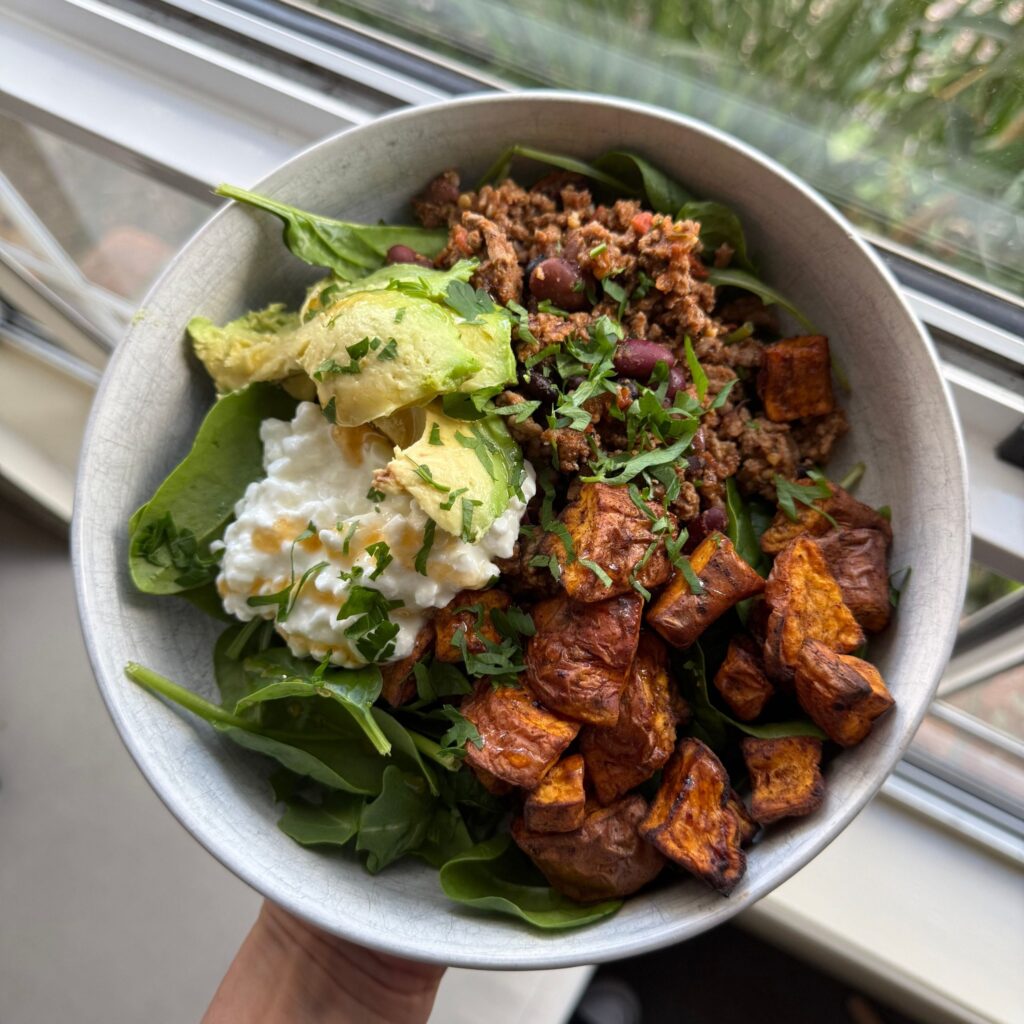 Viral hot honey protein bowl