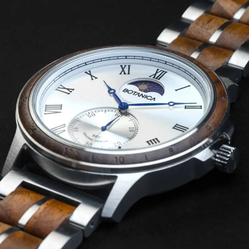 Botanica - Walnut Watch Silver Dial - £165.00