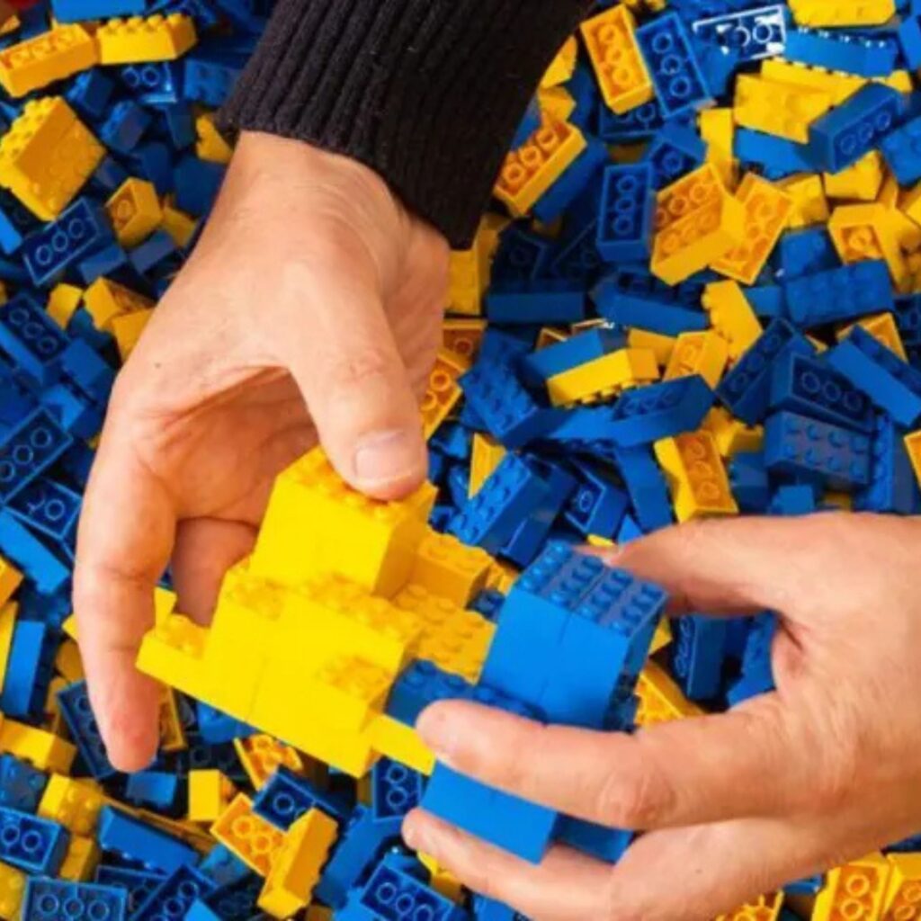Lego brick pits at Alnwick Castle, Northumberland