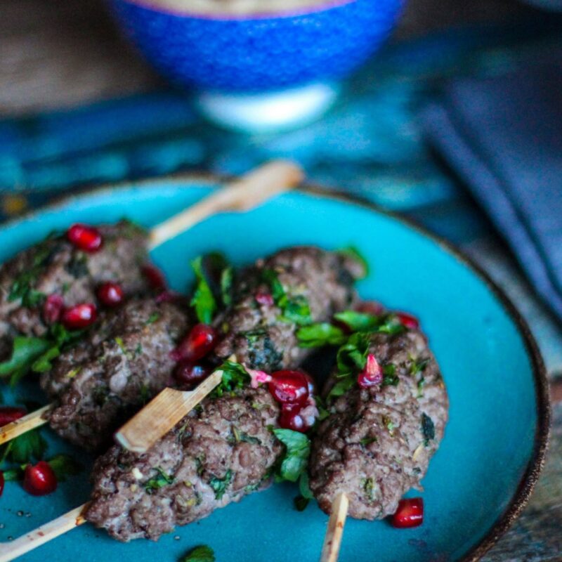  Lamb and Mint Kebab (min 90g) £3.20