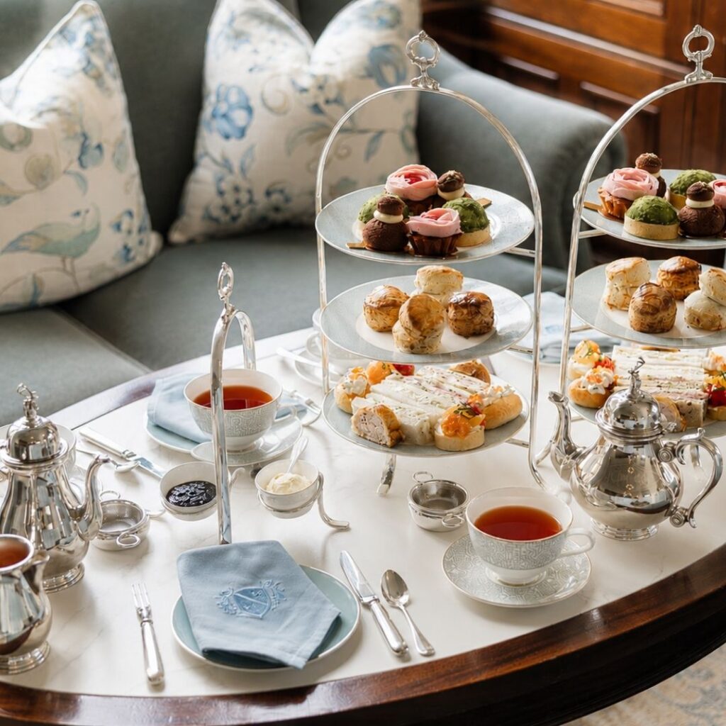 Summer afternoon tea at Matfen Hall