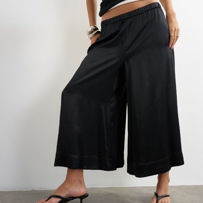 Topshop - Satin Culotte in Black - £38.00