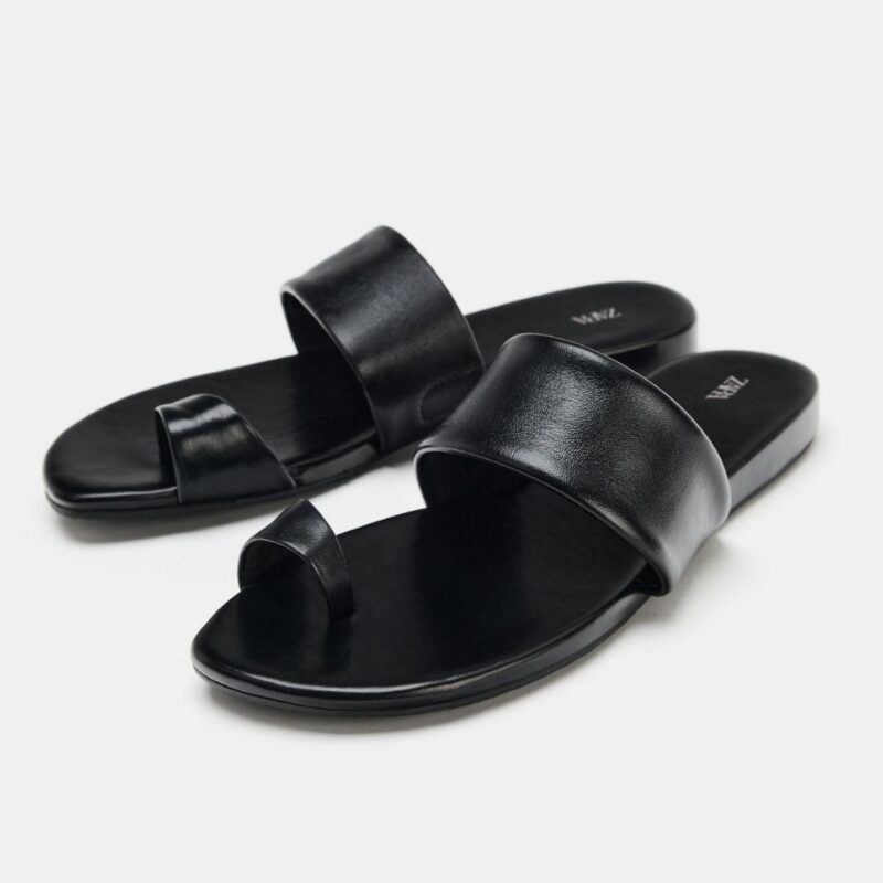 Zara - Flat Leather Sandals - £29.99