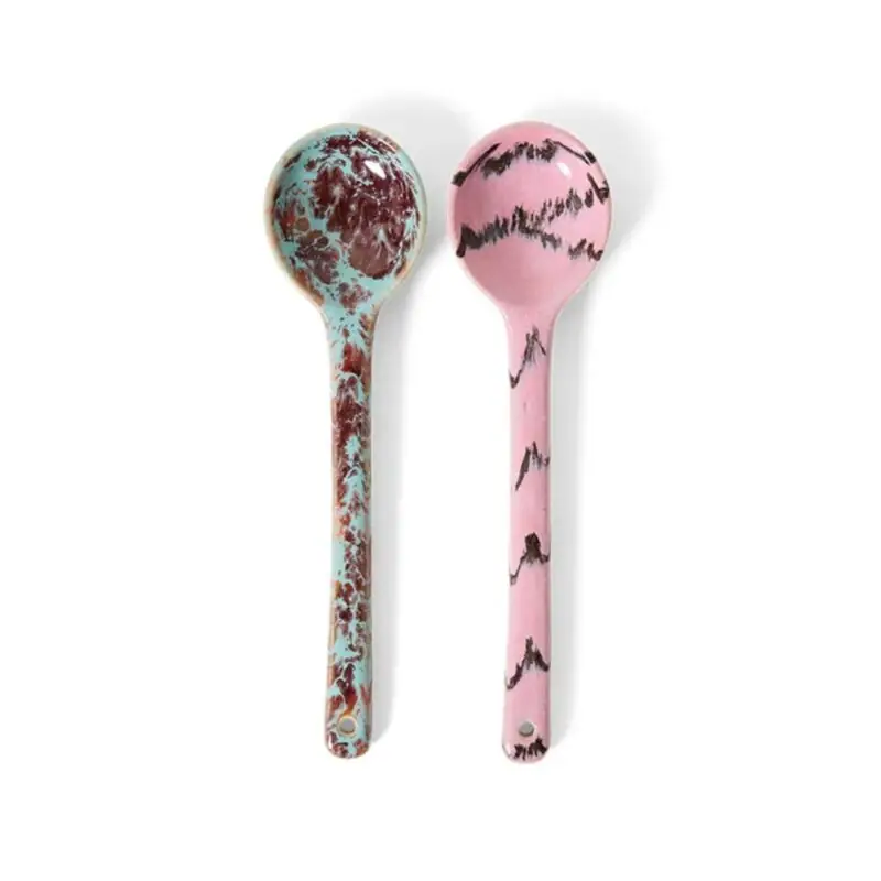 Folk - 70s Ceramics: Serving Spoons Sprinkle, Set of 2 - £28.00