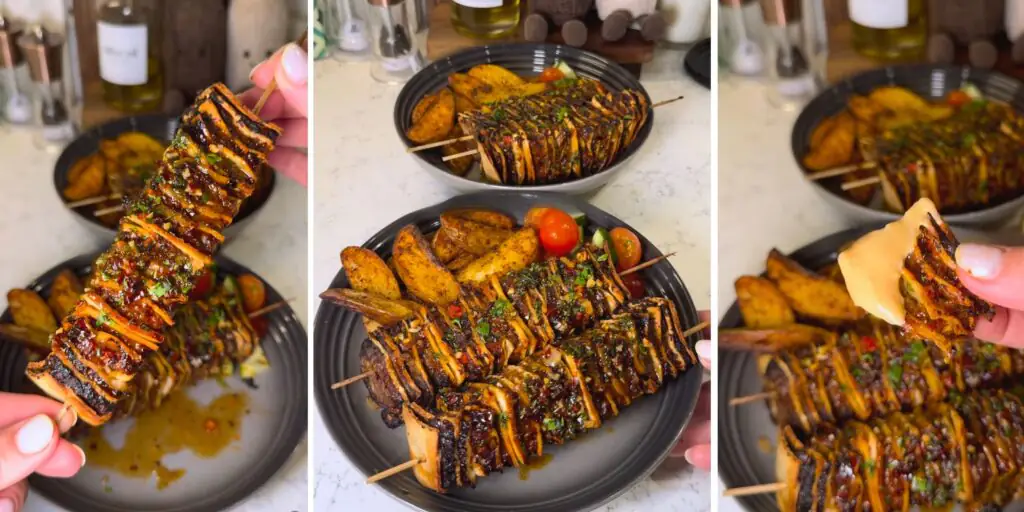 screenshots from a viral Instagram reel recipe