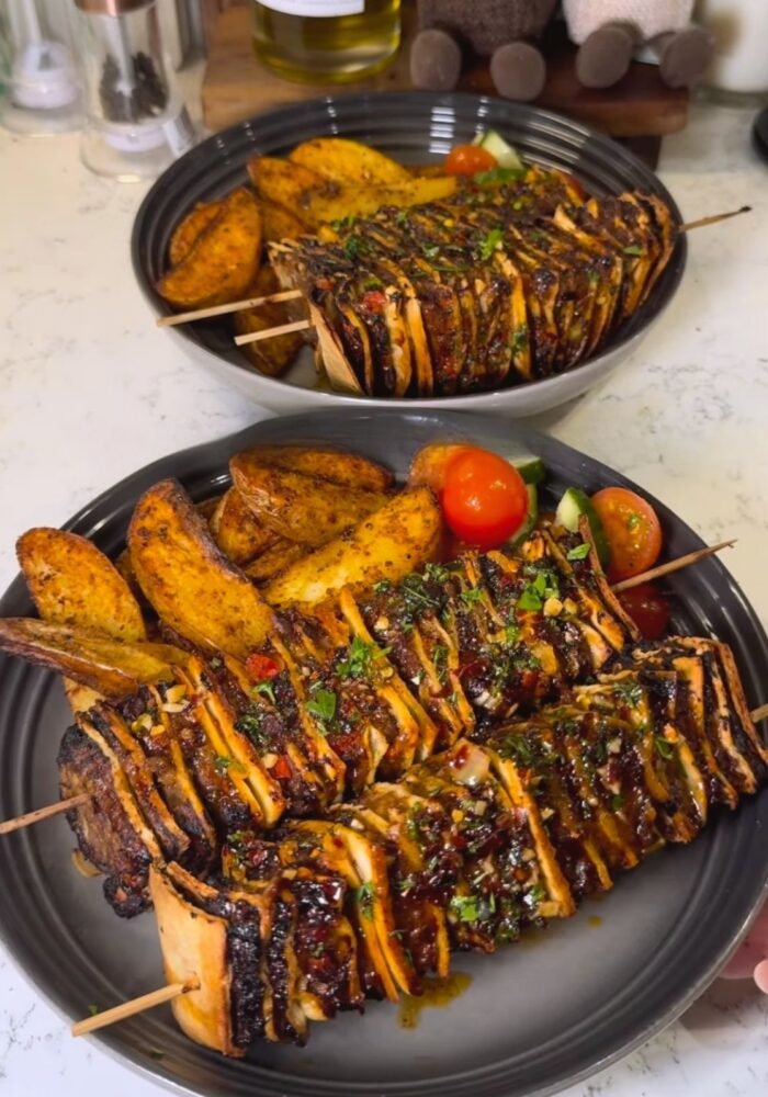 screenshots from a viral Instagram reel recipe