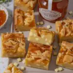 White chocolate and marmalade blondies