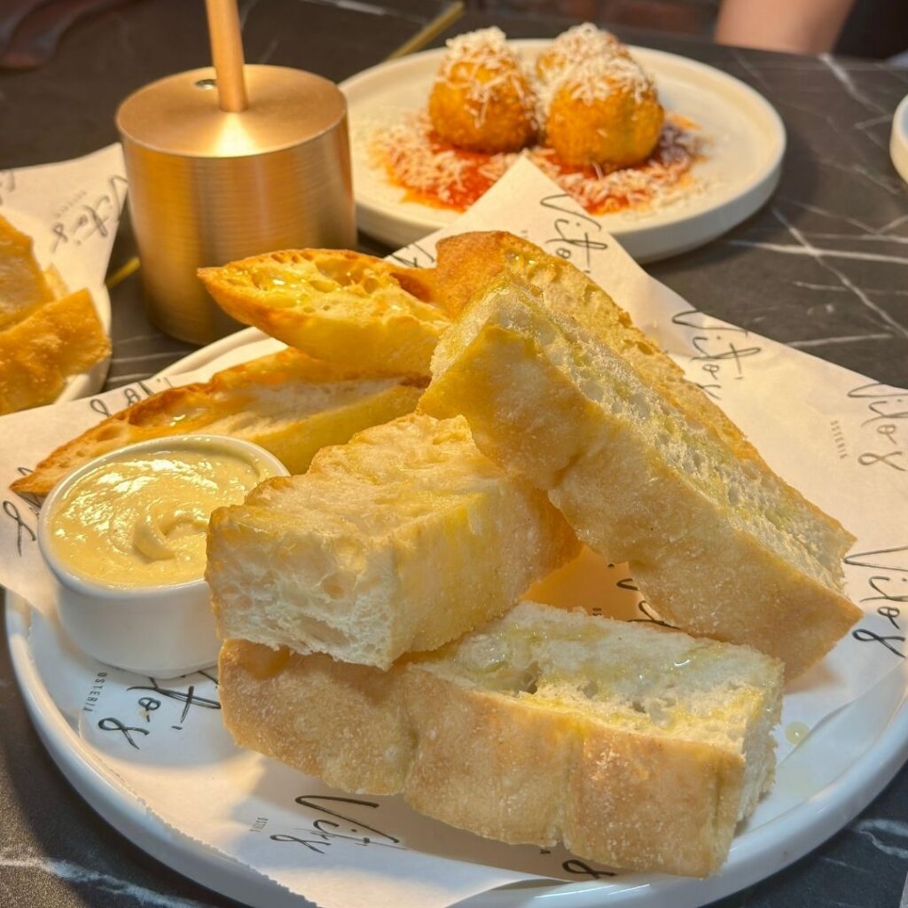 Homemade focaccia, arancini and 18-hour slow-cooked lasagne at Vito's Osteria, Sunderland