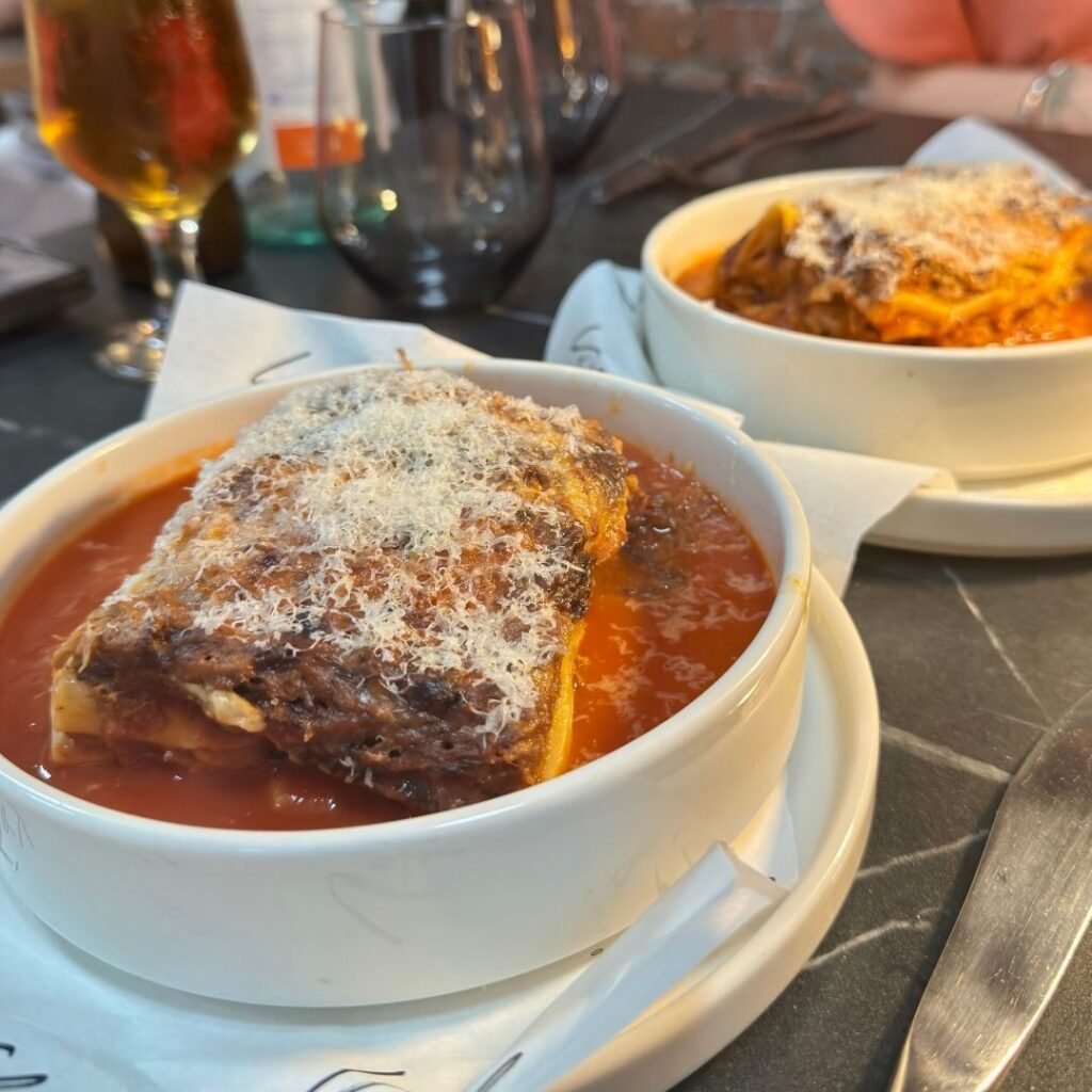 Homemade focaccia, arancini and 18-hour slow-cooked lasagne at Vito's Osteria, Sunderland