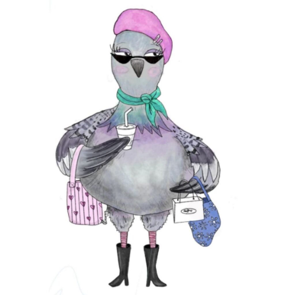 Georgia Hill - Pigeon Puppet Drawing
