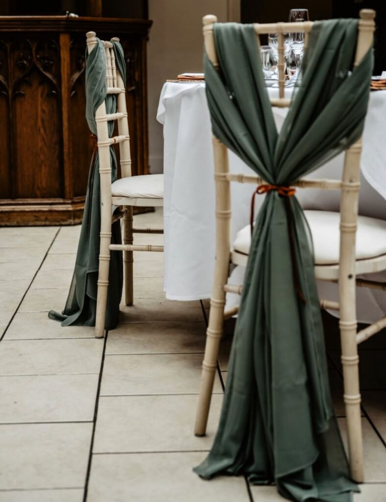 Walworth Castle, wedding venue in County Durham - Wedding Showcase, chair ties