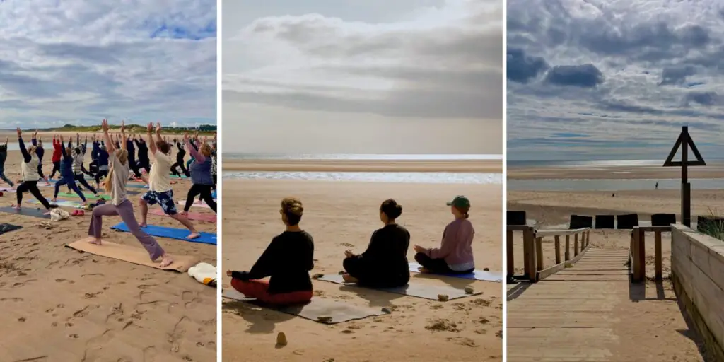 Stretch by the sea: beach yoga classes on the North East coast