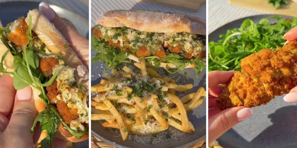 How to make the viral M&S chicken Kyiv sandwich with parmesan fries
