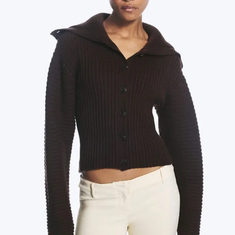MONKI - Knitted Waisted Cardigan - £39.99