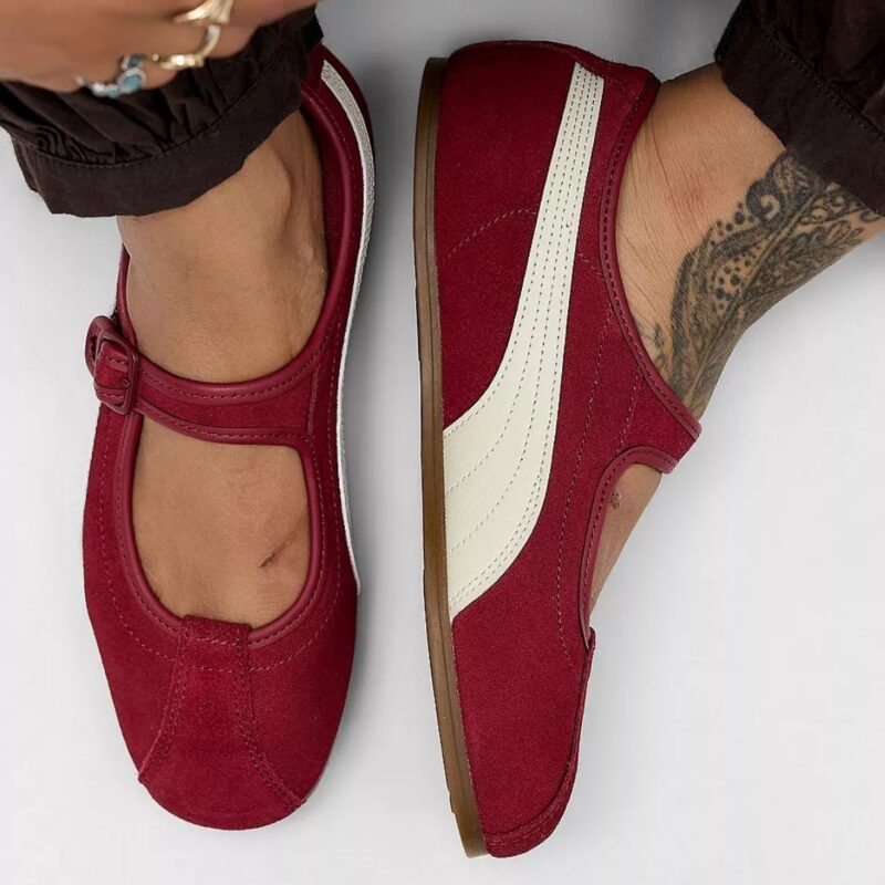 PUMA - Burgundy Tacklette Trainers - £65.00