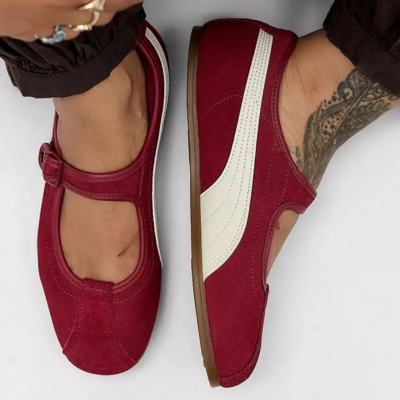 PUMA - Burgundy Tacklette Trainers - £65.00