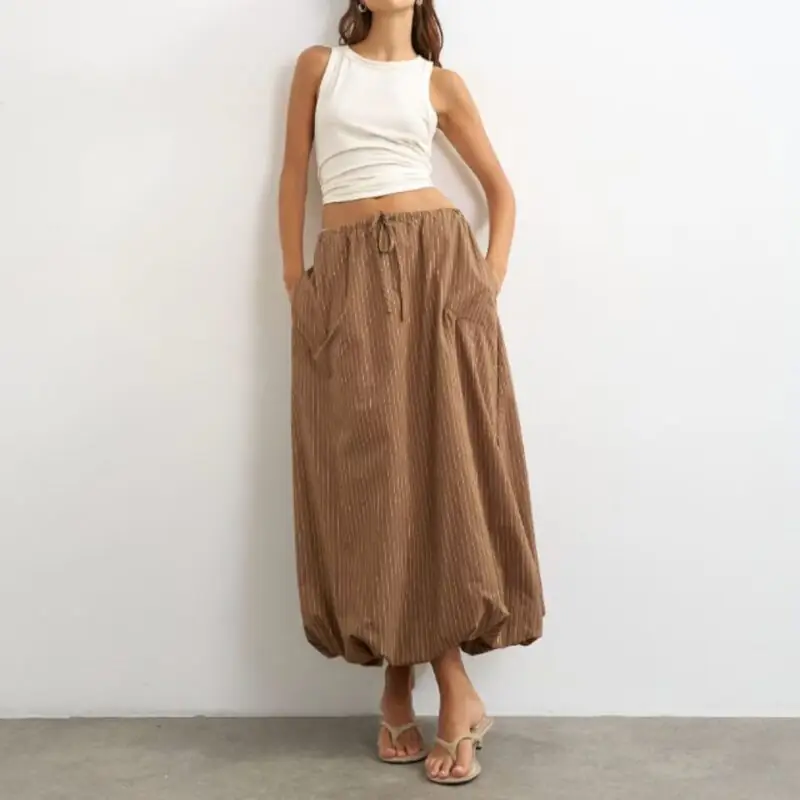 Topshop - Poplin Bubble Hem Maxi Skirt - £45.00