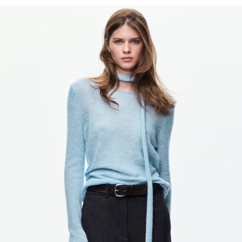 MANGO - Boat Neck Jersey with Scarf Detail - £46.99