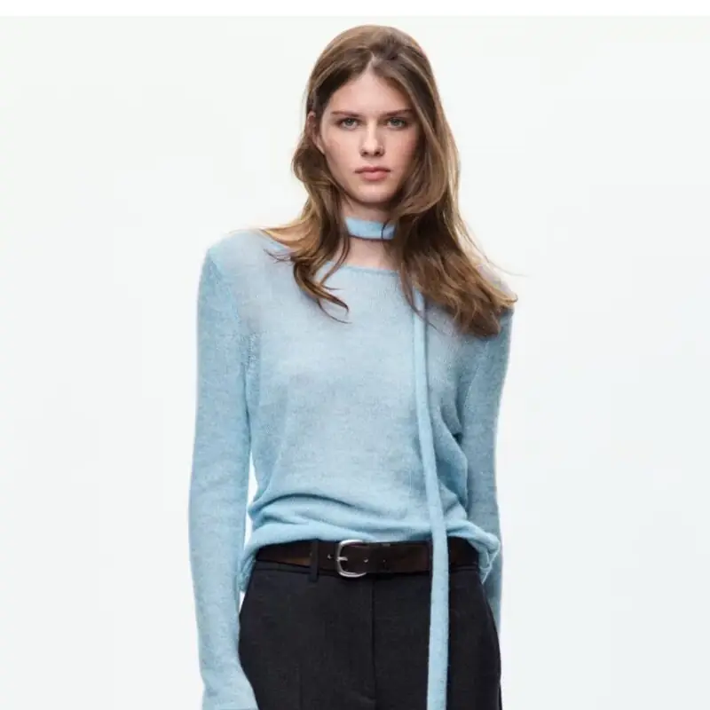 MANGO - Boat Neck Jersey with Scarf Detail - £46.99