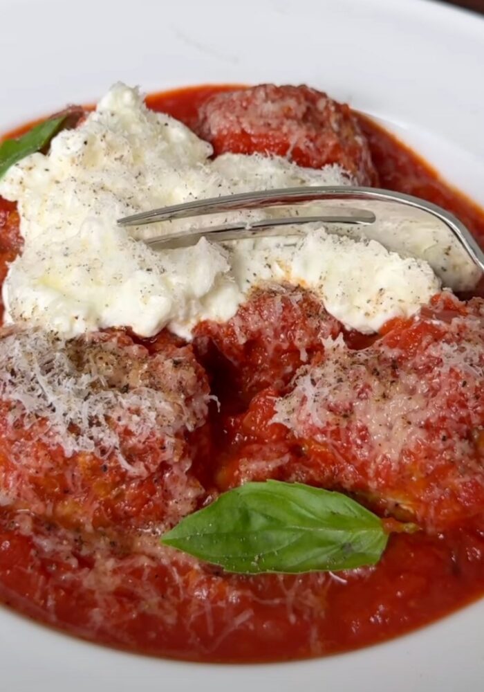 Chicken cottage cheese and parmesan meatballs by Em the Nutritionist Emily English