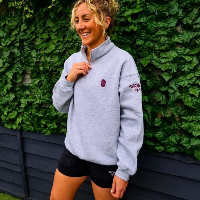 Funnel Neck Half Zip - Grey Marl - £55.00