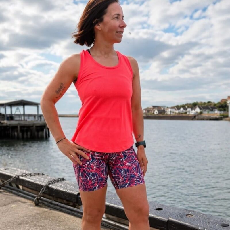 Nadia Racer Fitness Tank - Hot Coral - £30.00