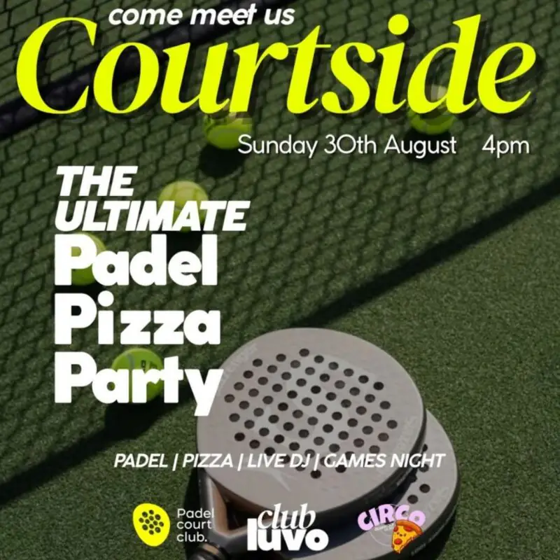 Club LUVO teams up with the new Padel Court Club at Quorum Park for Courtside