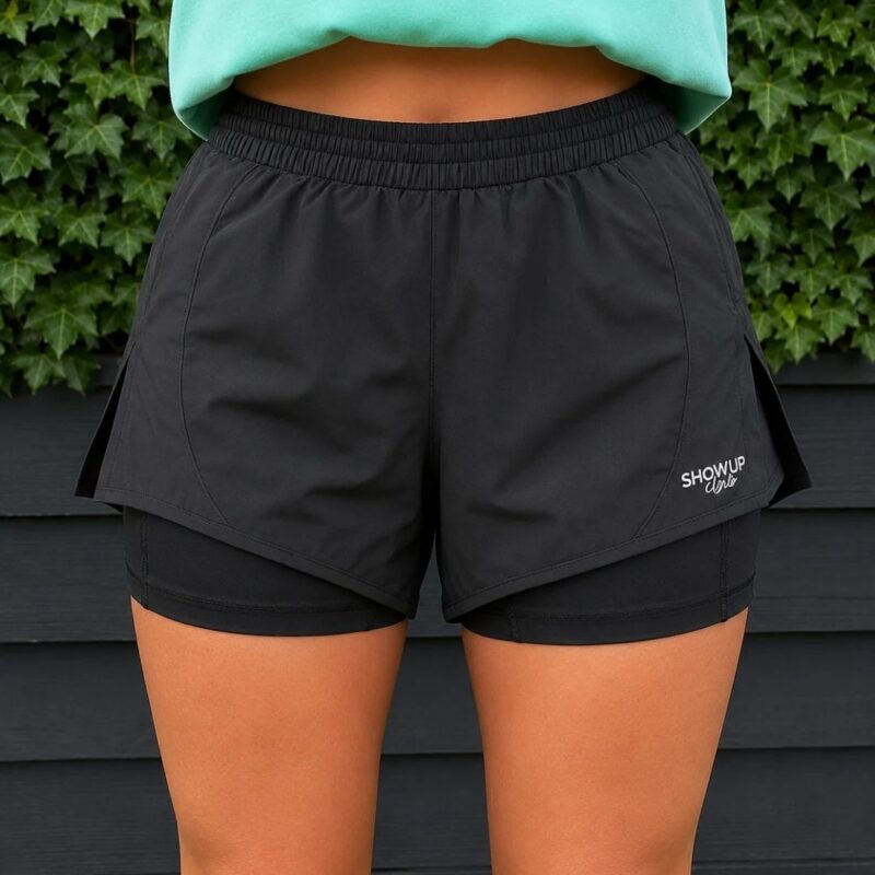 Show Up Club - 2 in 1 Shorts – Black - £35.00