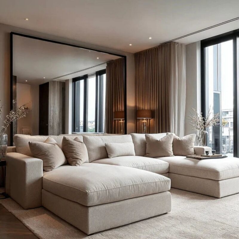 The Tribeca Ash Greige Large U Shape Sofa