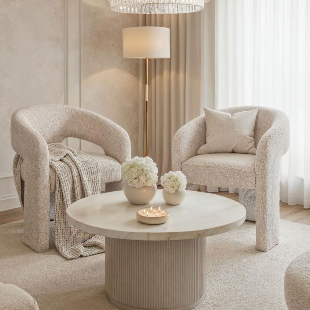 Rowen Homes - 2 Boucle Arm Chairs