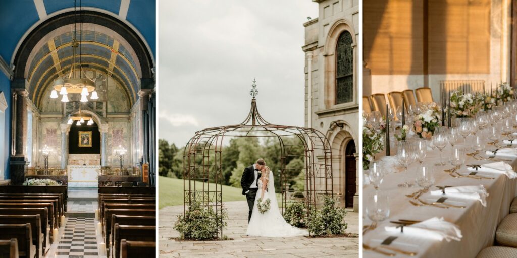 Wynyard Hall offers an 18th-century chapel, lake ceremonies and a full wedding weekend