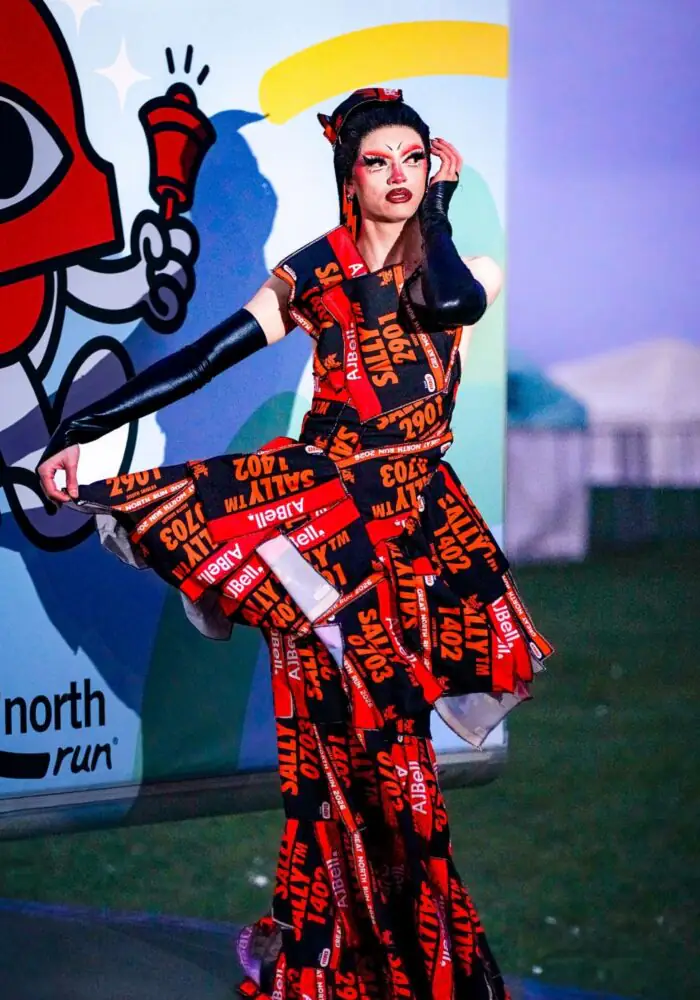 Great North Run inspires South Shields Drag Race star's bib number dress
