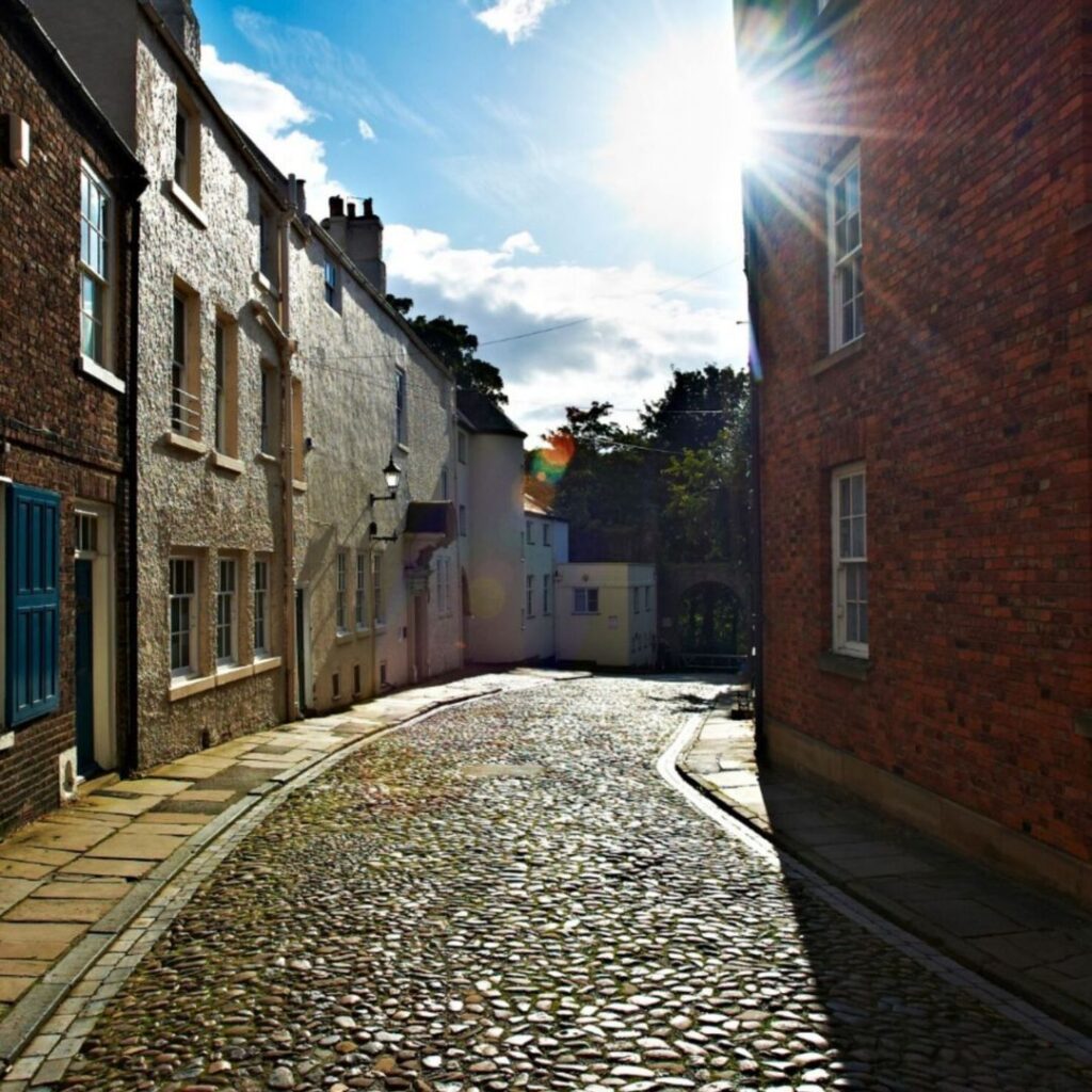Durham cobbled streets, city centre