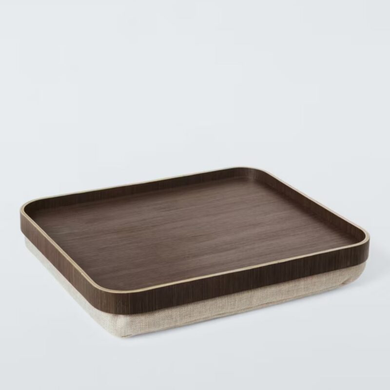 John Lewis - Cushioned Lap Tray in Walnut Veneer - £35.00